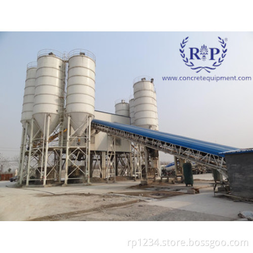 Belt type concrete mixing station